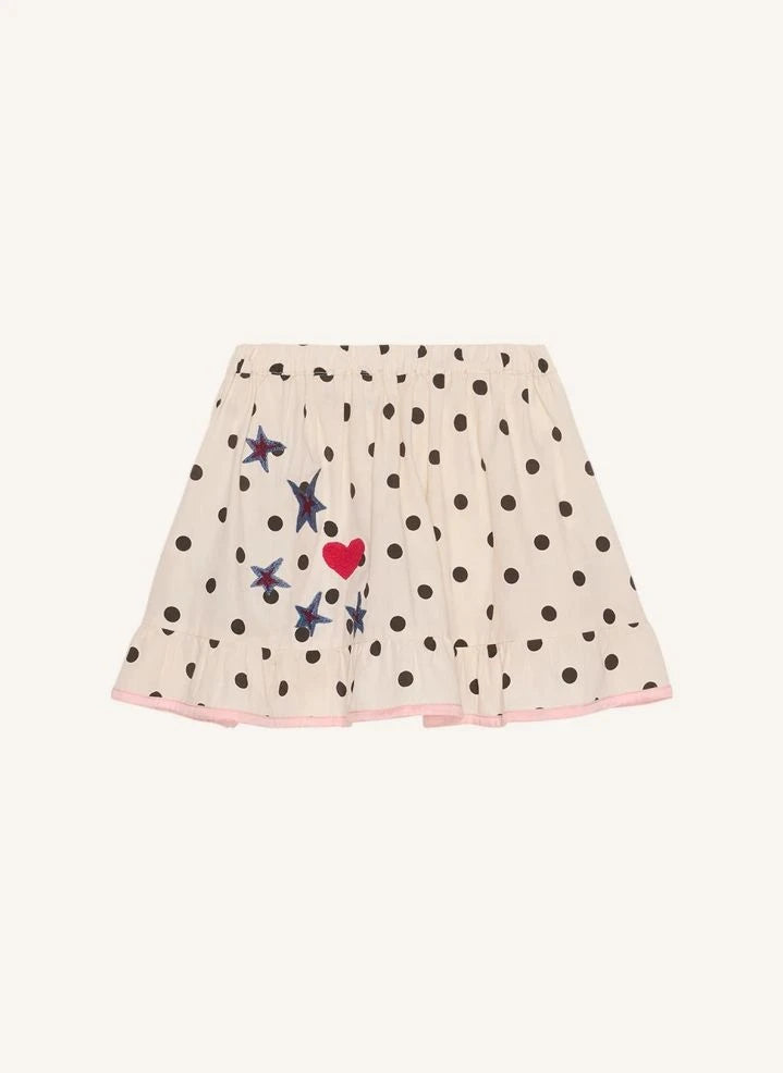 SISSEL EDELBO - Diana Pois Falda de Algodón Orgánico - Colección Infantil | Crema