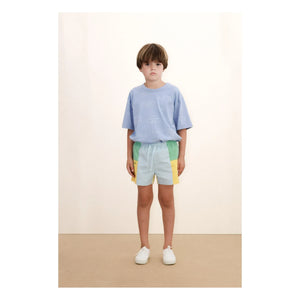 Tinycottons - Pantalón corto con bloques de color | Azul