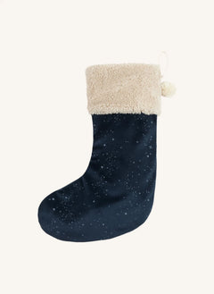 Nobodinoz - Calcetín de Navidad de terciopelo | Azul marino