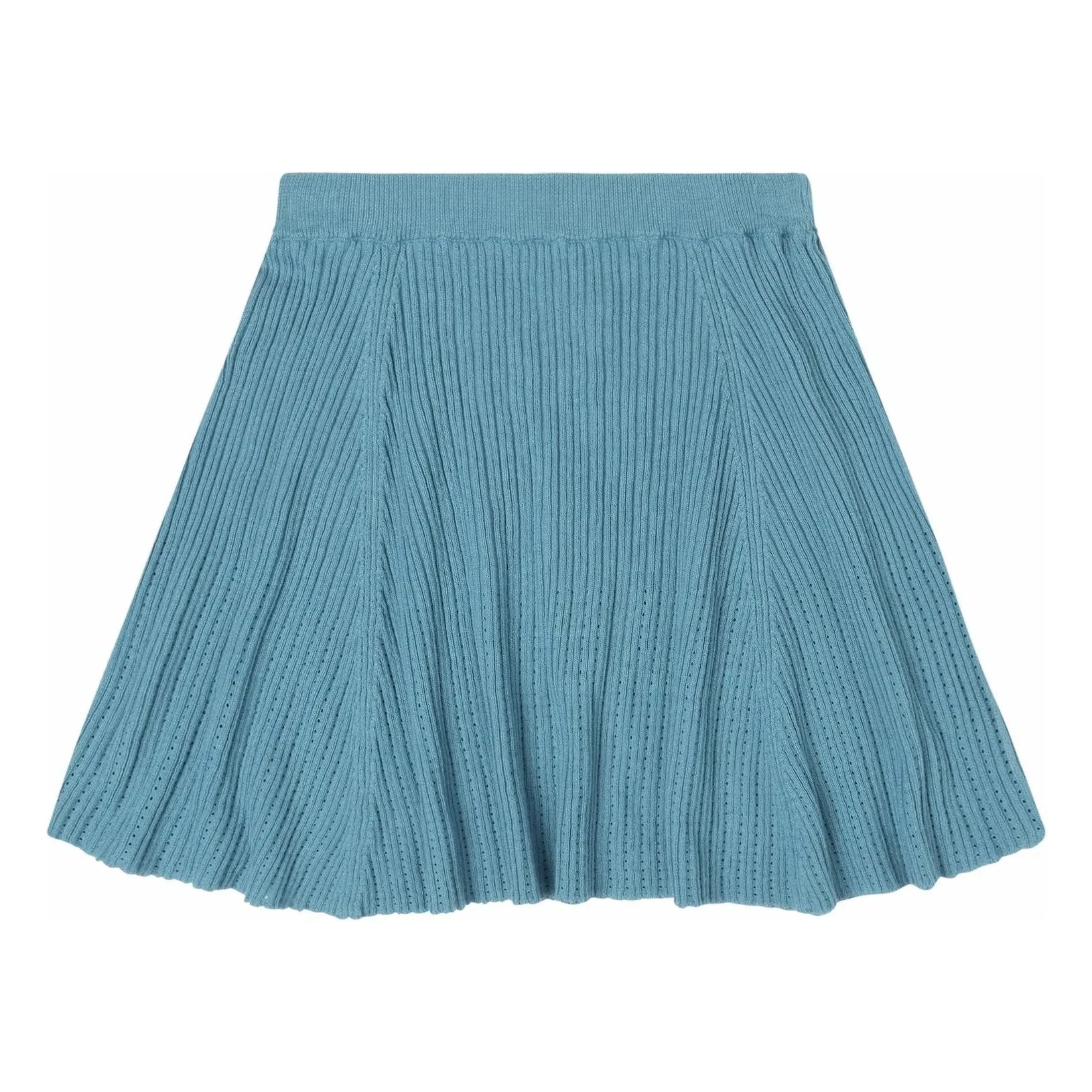 FUB - Falda Pointelle de Algodón Orgánico Calado | Azul añil