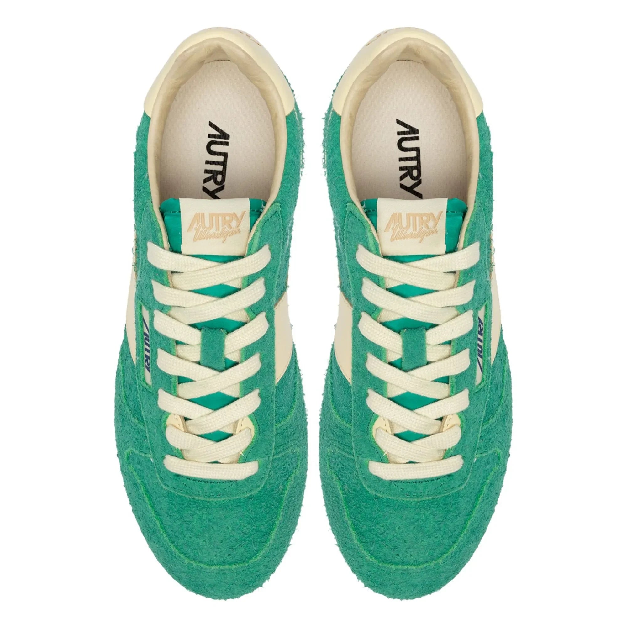 Autry - Zapatillas bajas de piel y ante Windspin de dos tonos | Verde