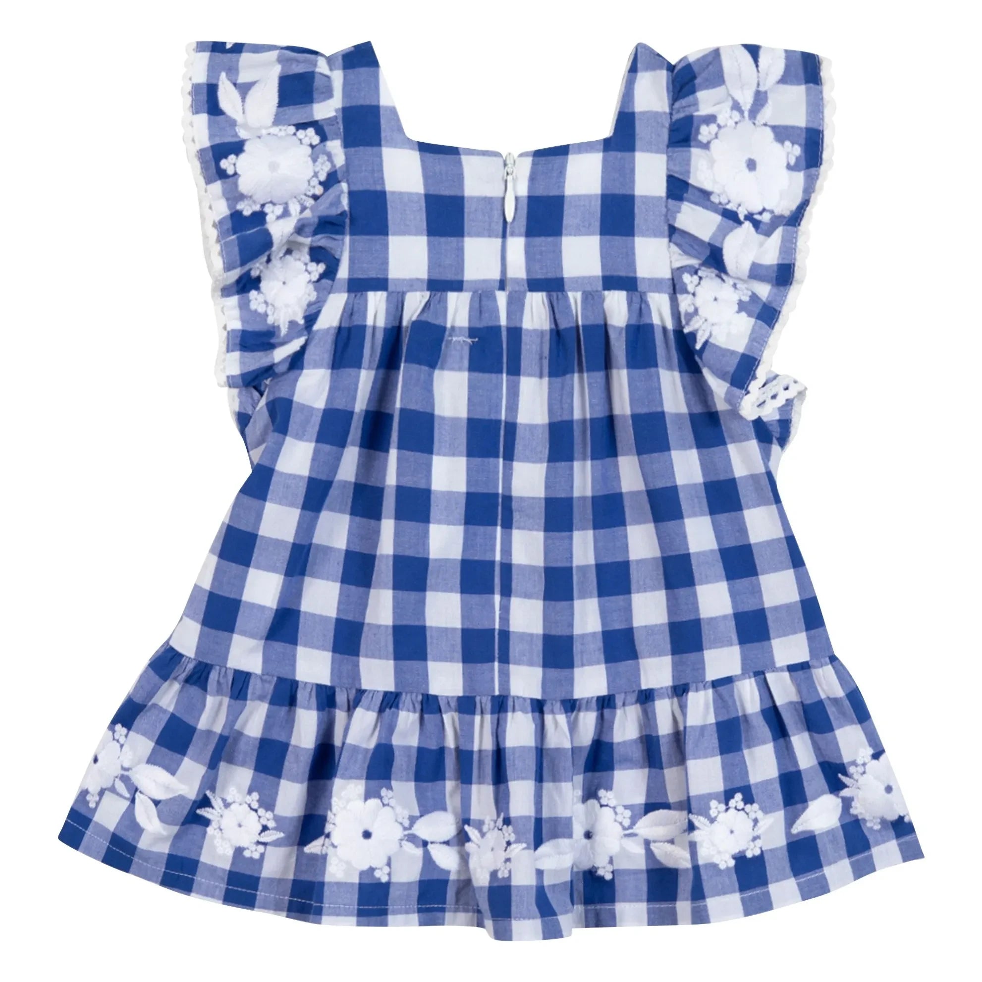 Tartine et Chocolat - Vestido de muselina con volantes | Azul real