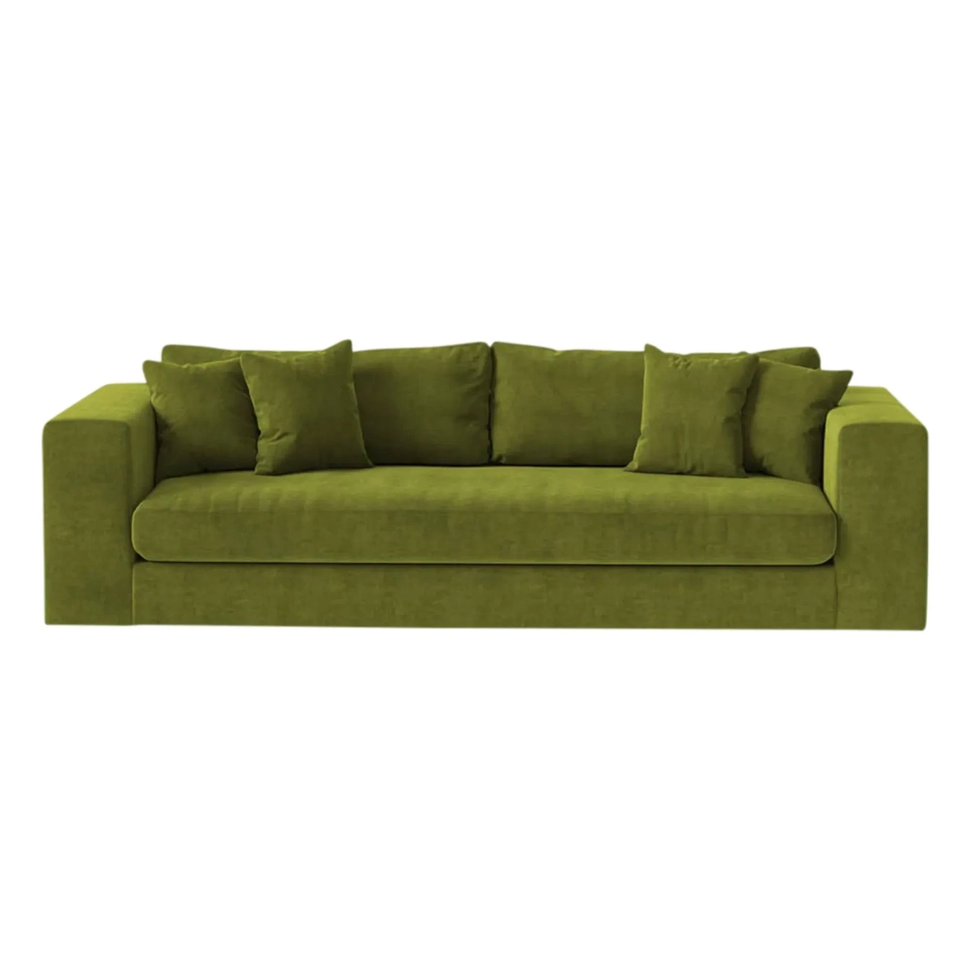 Panac Edition - Sofá de 3 plazas Bellechasse en terciopelo natural - 245 cm | Verde Musgo
