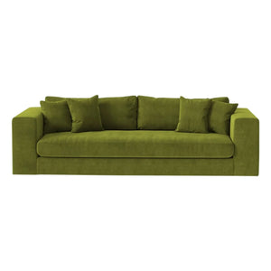 Panac Edition - Sofá de 3 plazas Bellechasse en terciopelo natural - 245 cm | Verde Musgo