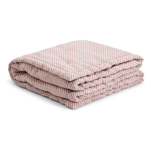 The Socialite Family - Capriccio edredón de algodón jacquard de rayas | Burdeos