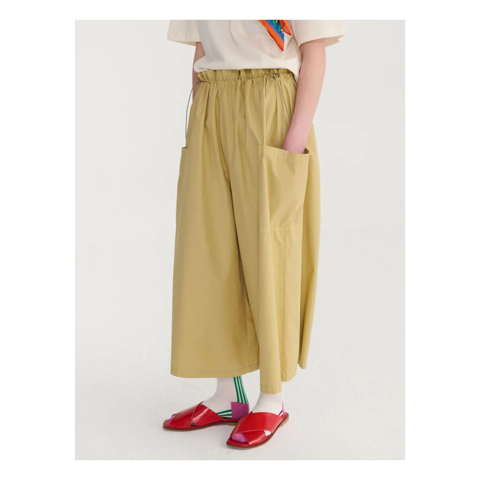 Bobo Choses - Pantalón de algodón orgánico Paper Touch | Beige