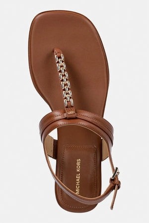 Sandalia plana de cuero para mujer Michael Michael Kors Marcia Thong