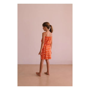 We Are Kids - Mina Palm Vestido de Algodón Orgánico | Naranja