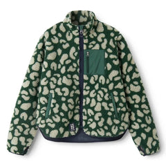 Liewood - Nelson Chaqueta tipo sherpa con estampado de leopardo hecha de fibras recicladas | Verde