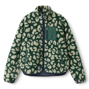 Liewood - Nelson Chaqueta tipo sherpa con estampado de leopardo hecha de fibras recicladas | Verde