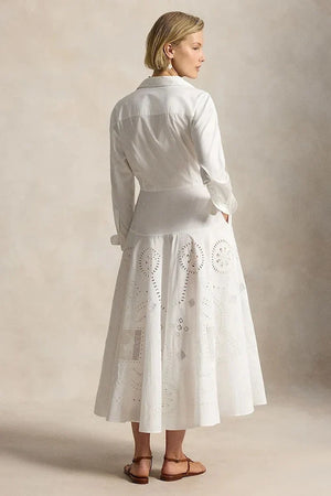 Vestido acampanado calado Polo Ralph Lauren