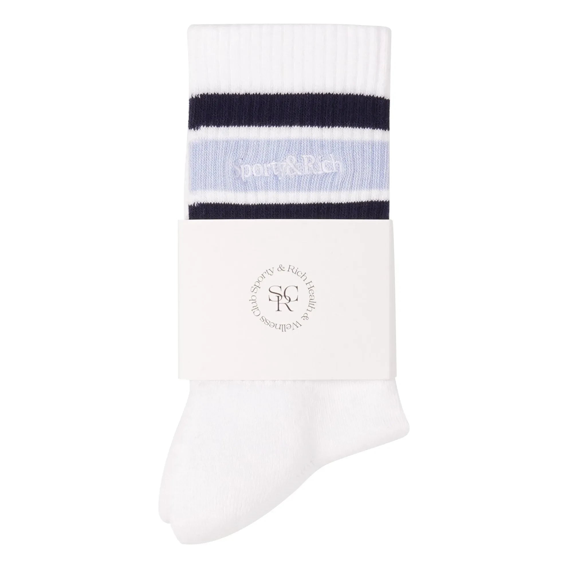 Sporty & Rich - Serif Logolu çoraplar | Açık mavi