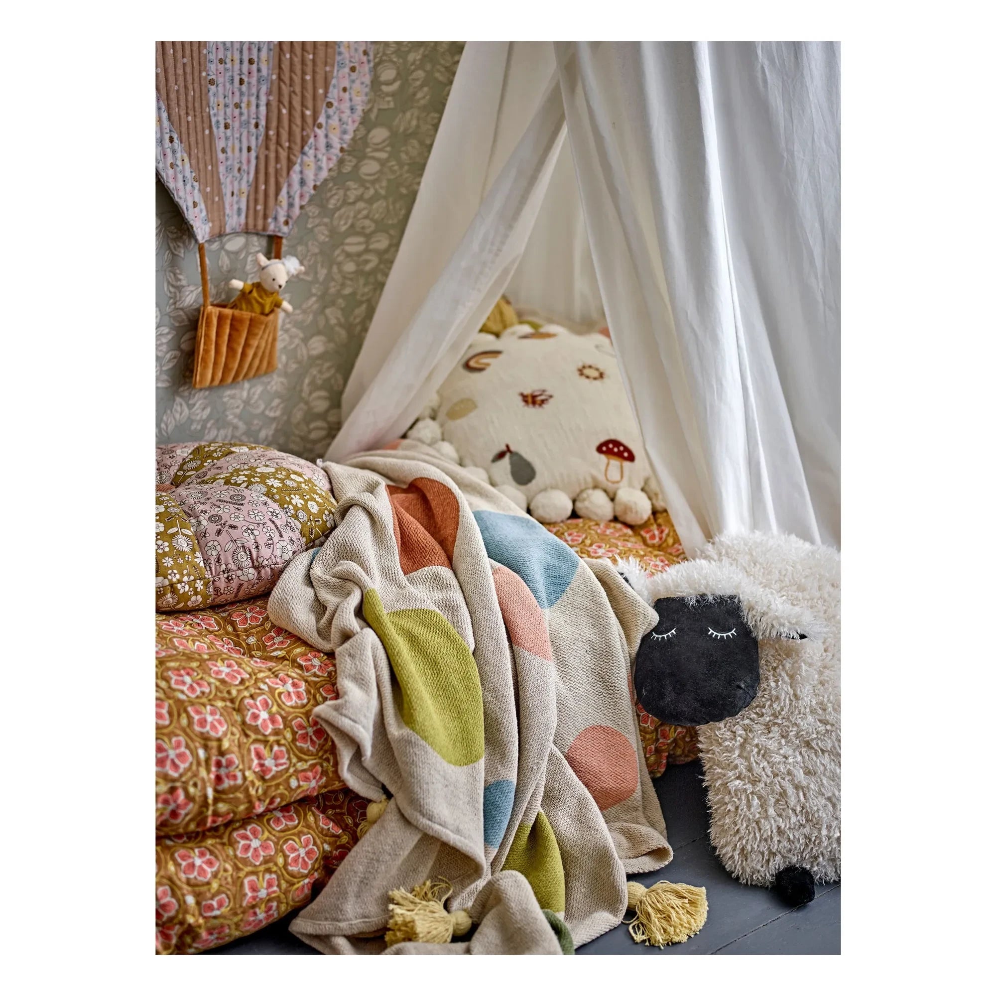 Bloomingville Mini - Cojín Agnes | Beige