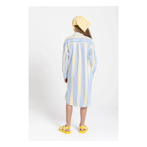 Smallable Kid - Vestido camisero de rayas Leya | Azul claro