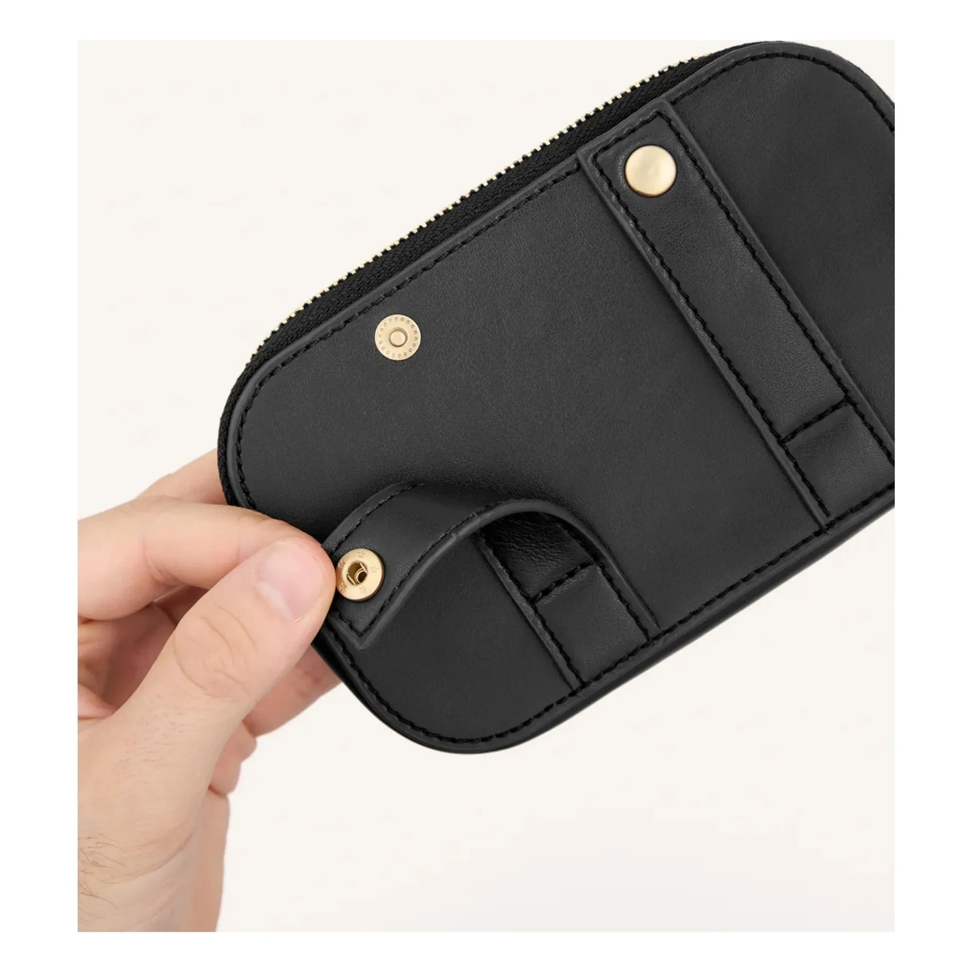 Cafide - Cartera vegana de piel | Negro