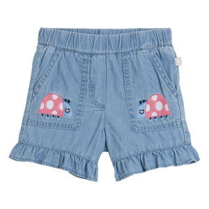 Stella McCartney Kids - Shorts vaqueros cortos Ladybirds de algodón orgánico | Azul