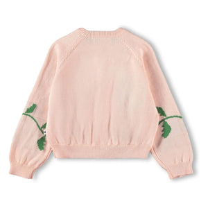 Molo - Cárdigan floral de algodón orgánico Gert | Rosa claro