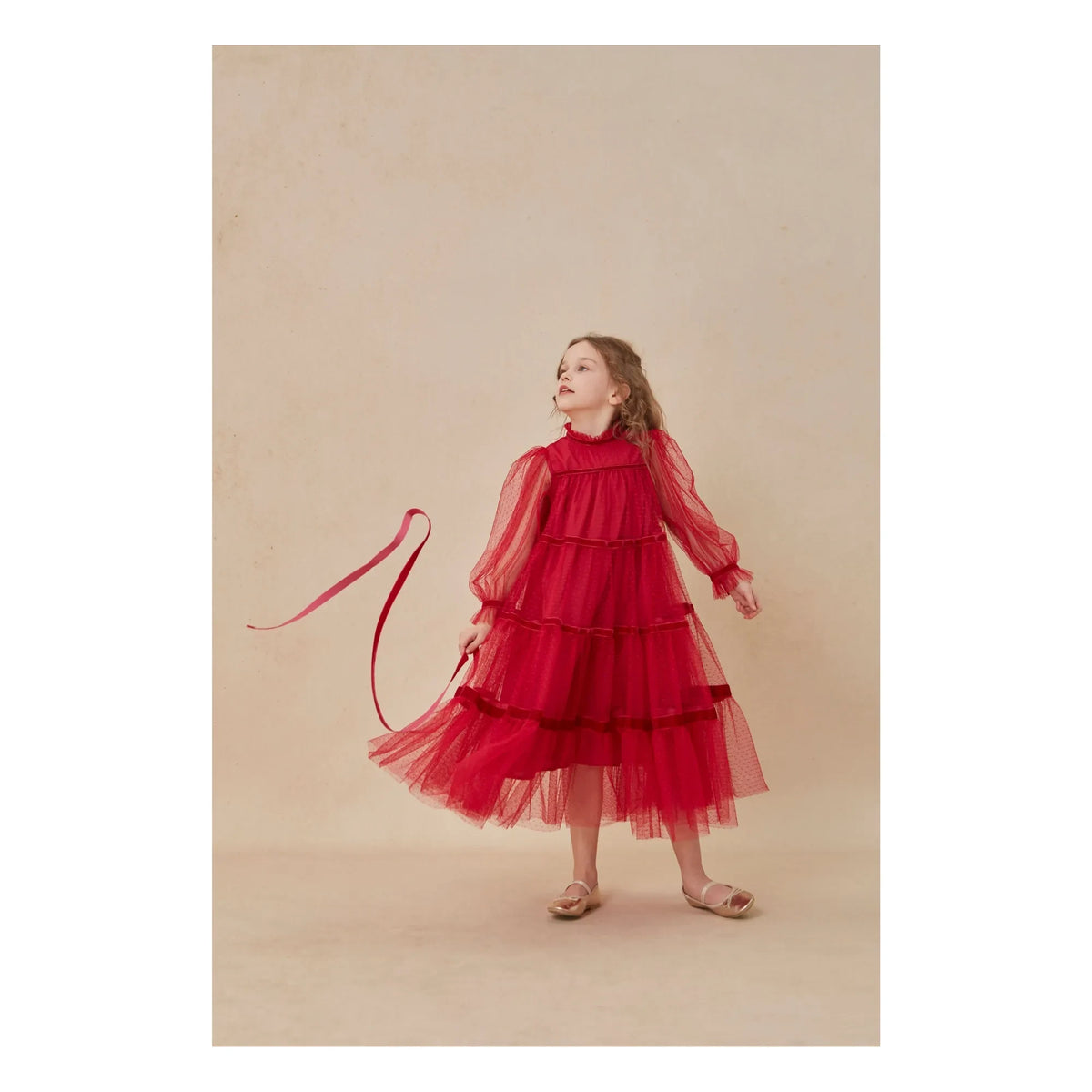 C'era Una Volta - Vestido de tul Valentina | Rojo