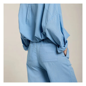 Maison Saint Julien - Pantalón Cap Estel Voile de Coton | Azul cielo