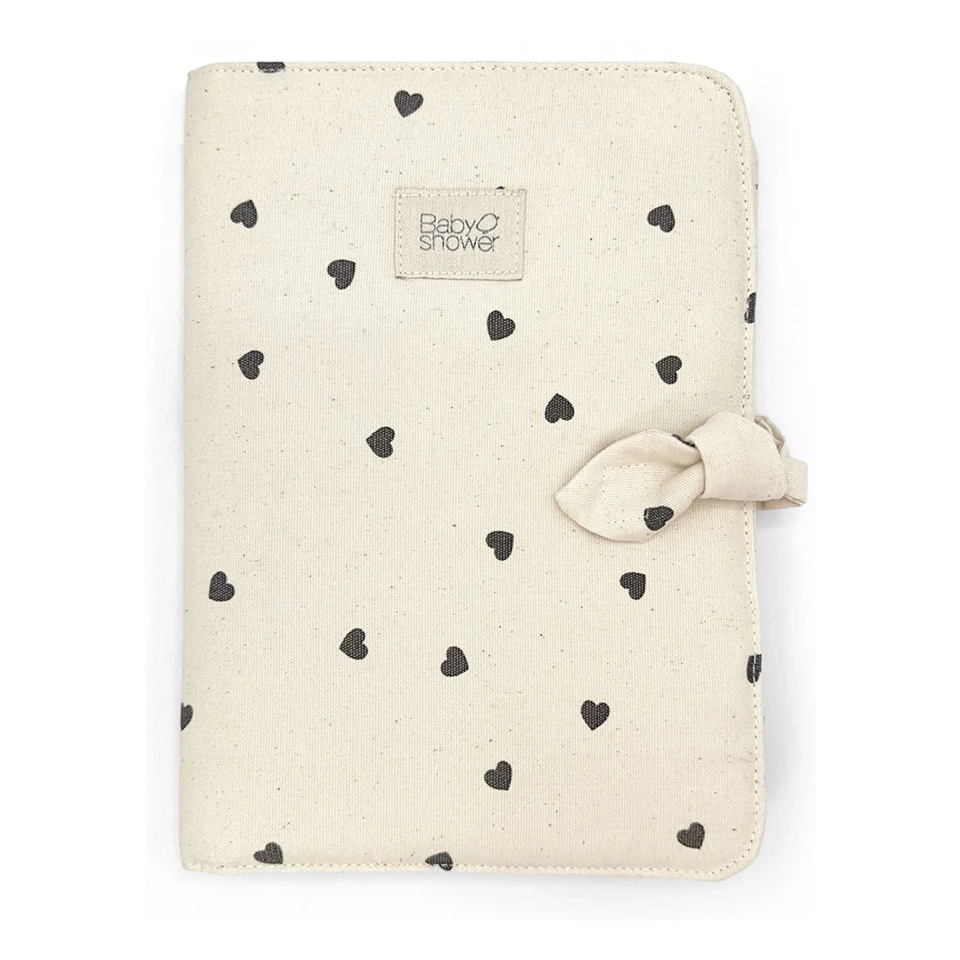 Babyshower - Tapa de cuaderno de salud Corazones | Blanco