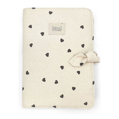 Babyshower - Tapa de cuaderno de salud Corazones | Blanco
