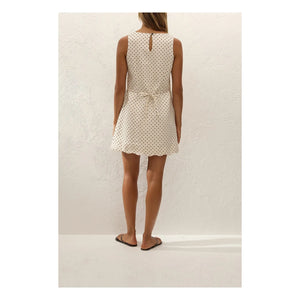 Faithfull the Brand - Iria Keten Puantiye Elbise | Krem