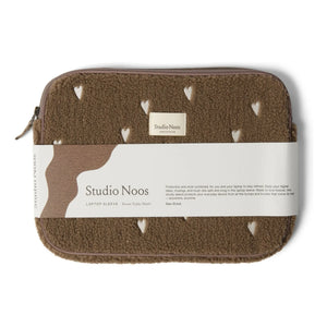 Studio Noos - Bolso para portátil con estampado de corazón | Marrón