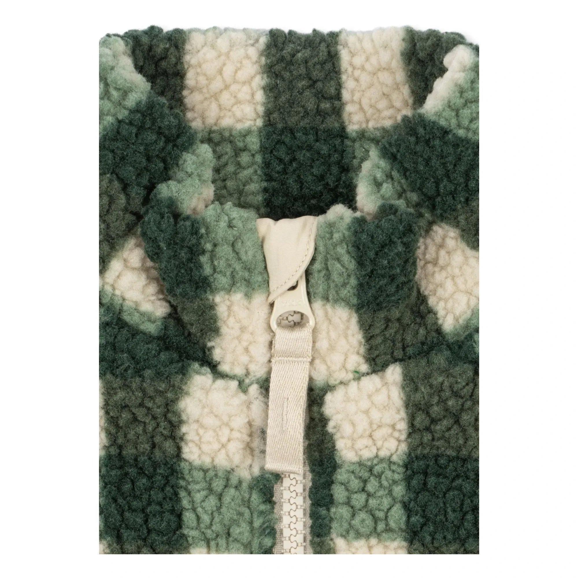 Konges Sløjd - Chaqueta Jody Carreaux de sherpa con fibra reciclada | Verde