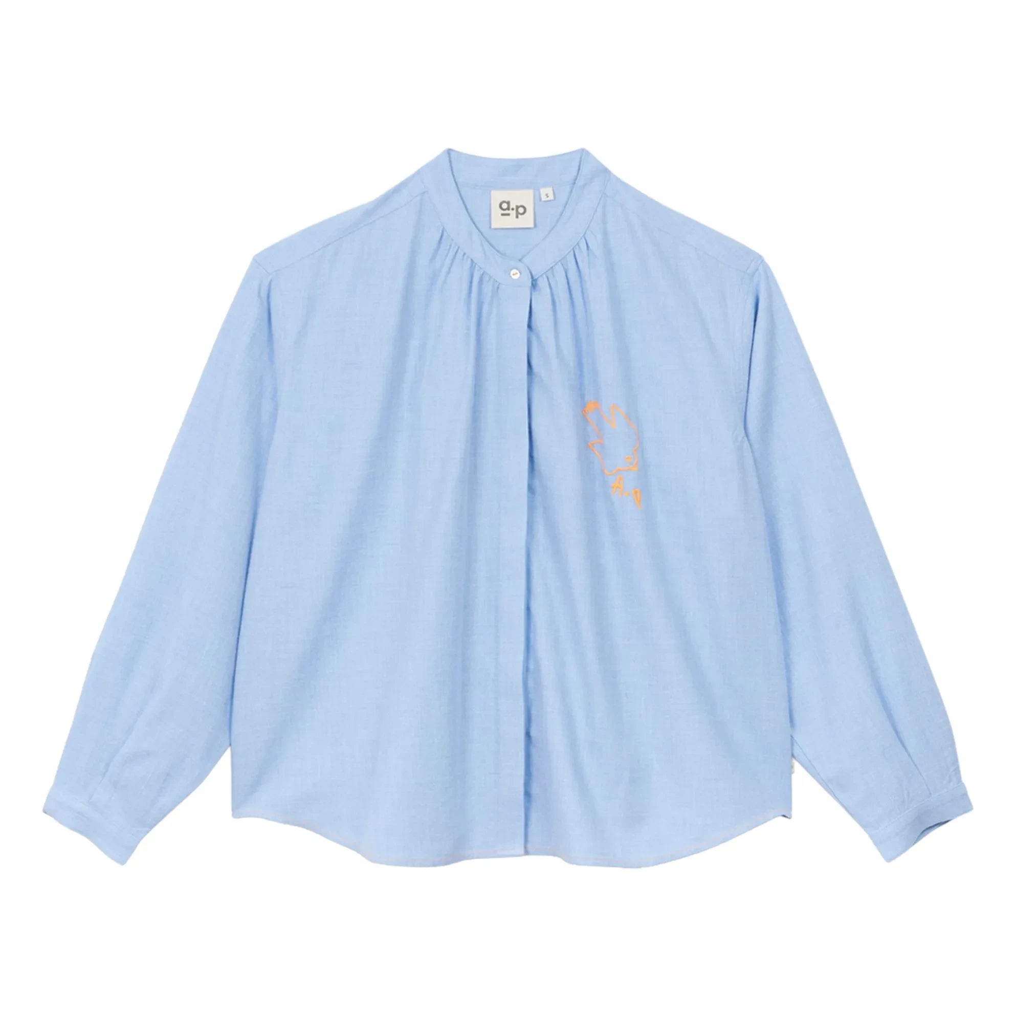a.p - Blusa Oxford engrasada | Azul claro