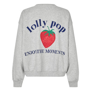 Lollys Laundry - Sudadera Sydney Fresa de Algodón | Gris
