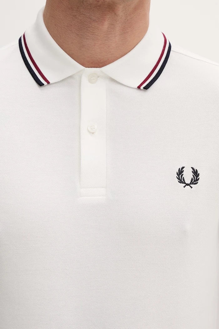 Camiseta de algodón con cuello Twin Tipped de Fred Perry
