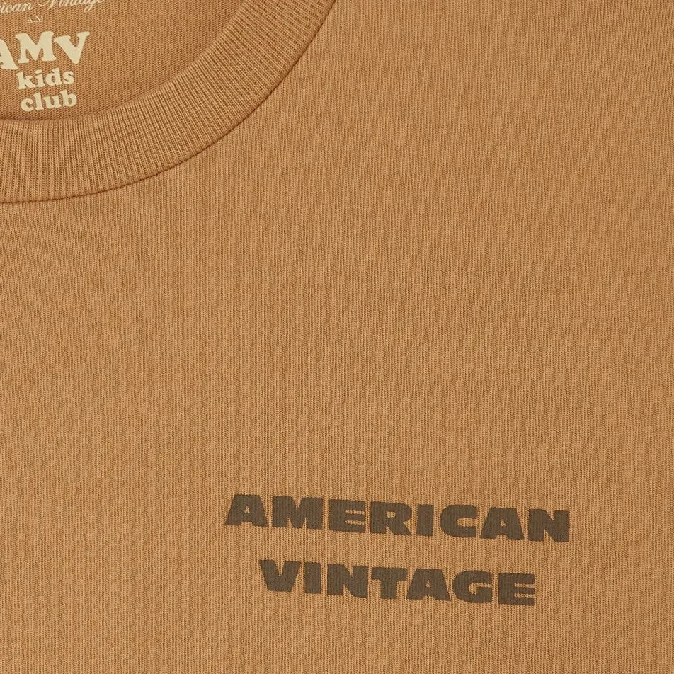 American Vintage - Fizvalley Logo Camiseta de manga larga | Camel