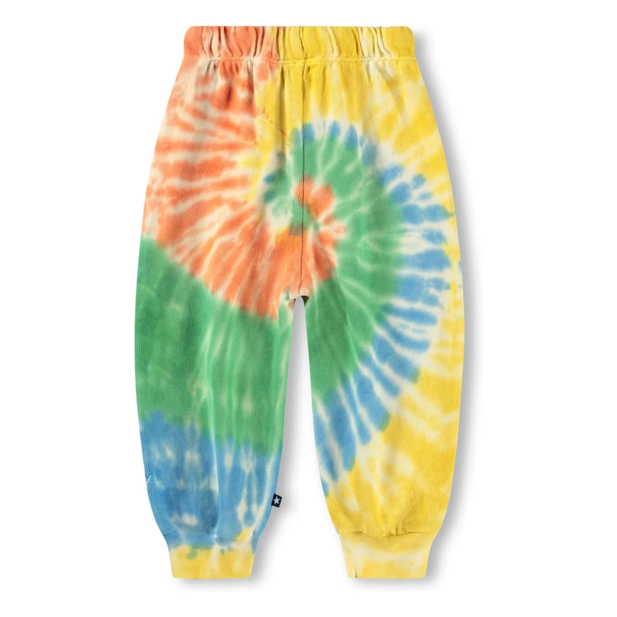 Molo - Pantalón Jogger de Algodón Orgánico con Estampado Batik Simeon | Amarillo