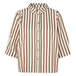 Lollys Laundry - Camisa de algodón Bono | Moca