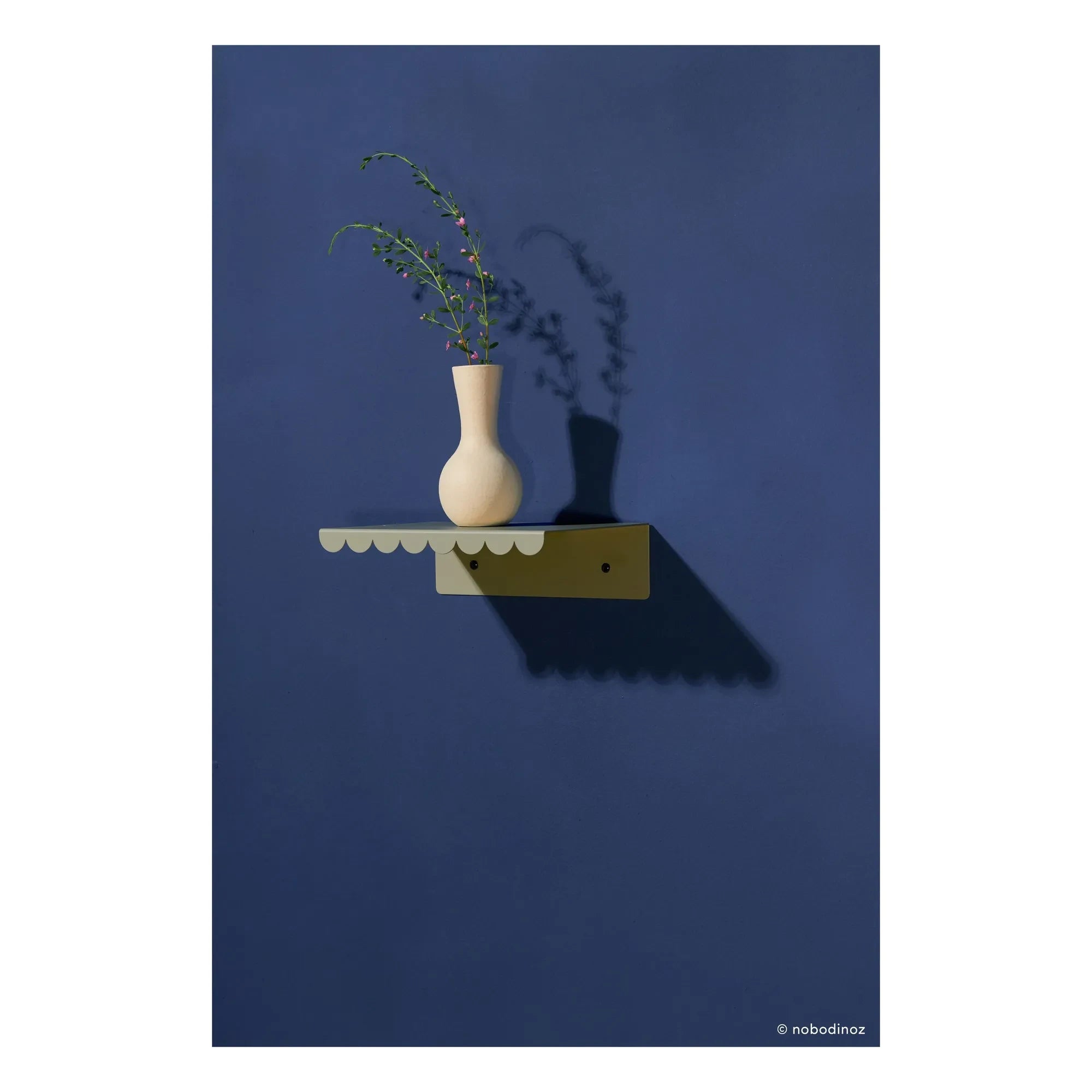 Nobodinoz - Estante de pared Vibes 20x16 cm | Salvia