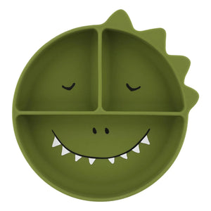 Trixie - Plato con ventosa y compartimentos Mr. Dino | Verde