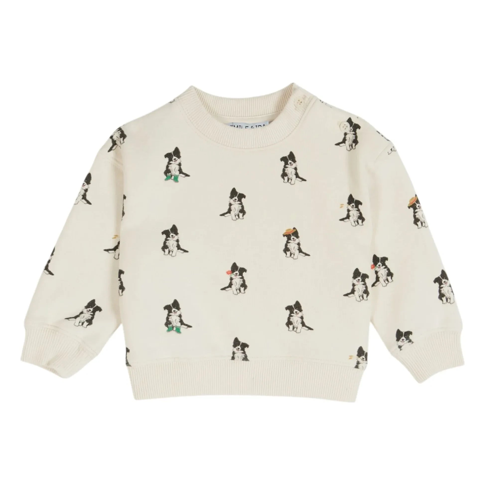 Emile et Ida - Sudadera de algodón orgánico Border Collie | Crema