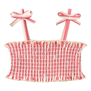 Trigo - Bañador Carla de Fibras Recicladas con Rayas | Rojo