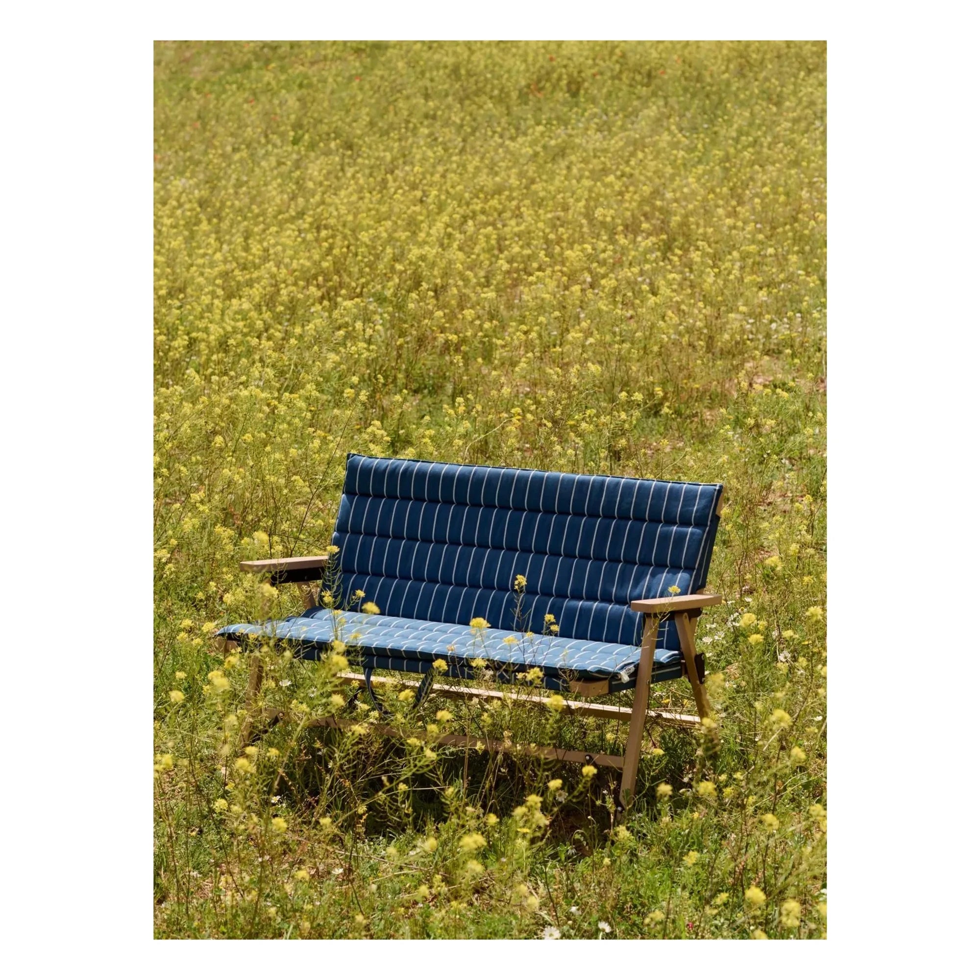Hay - Cojín de banco plegable para mercado al aire libre, Jasper Morrison | Azul