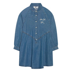 Hundred Pieces - Vestido vaquero bordado Shirley | Azul vaquero
