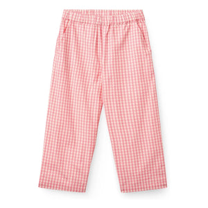 Copenhagen Colors - Pantalones de algodón orgánico Príncipe de Gales | Rosa