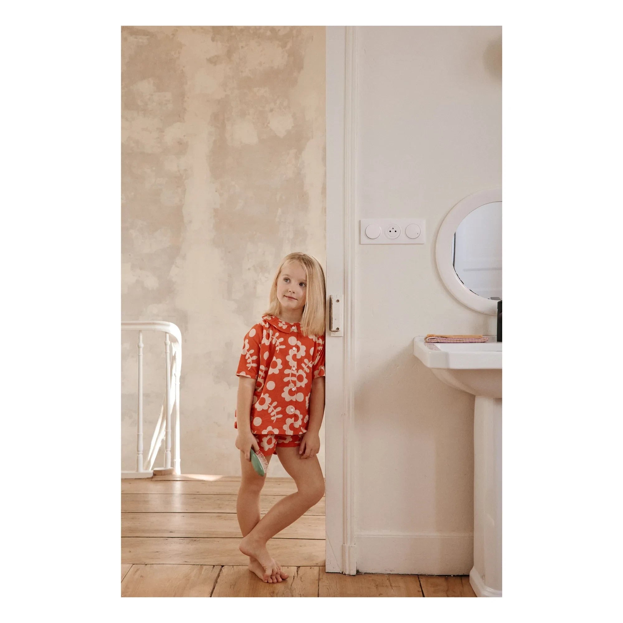 Apaches - Pijama Pasera Floral | Rosa empolvado
