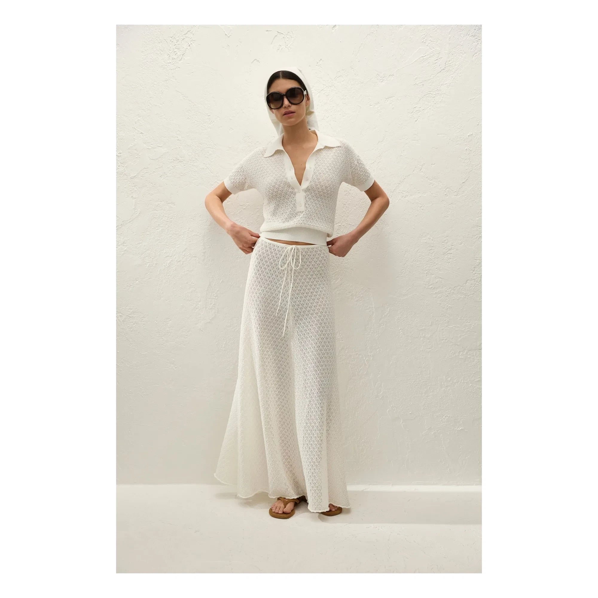 Faithfull the Brand - Polo Lena de algodón calado | Crudo