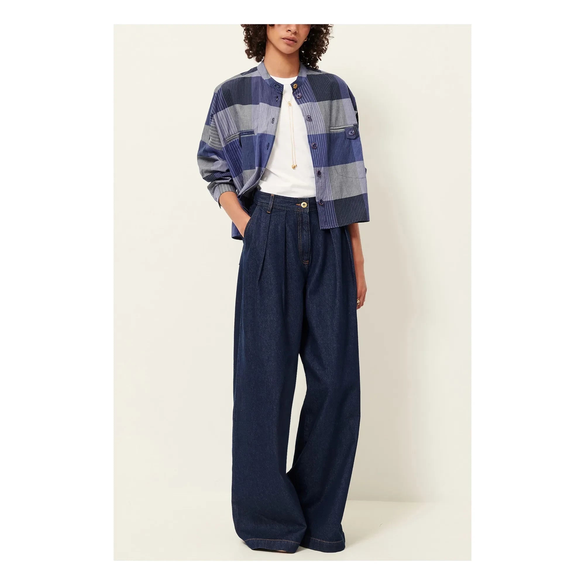 Sessùn - Camisa de algodón Orregia | Azul