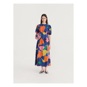 Bobo Choses - Vestido de algodón orgánico Blooming Color | Azul