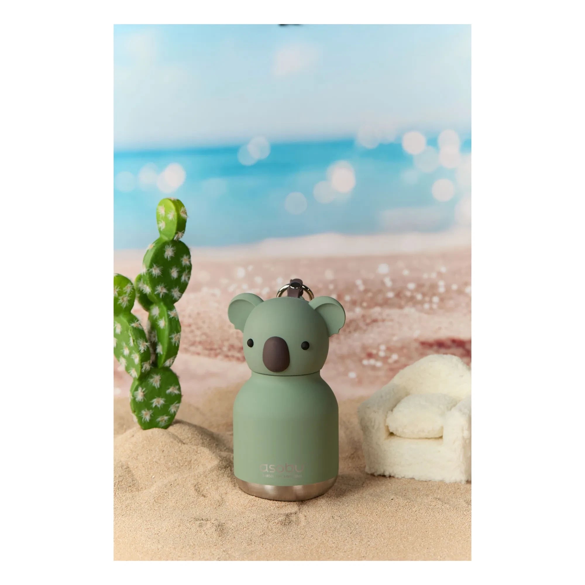 Asobu - Mini botella de acero inoxidable Koala | Gris
