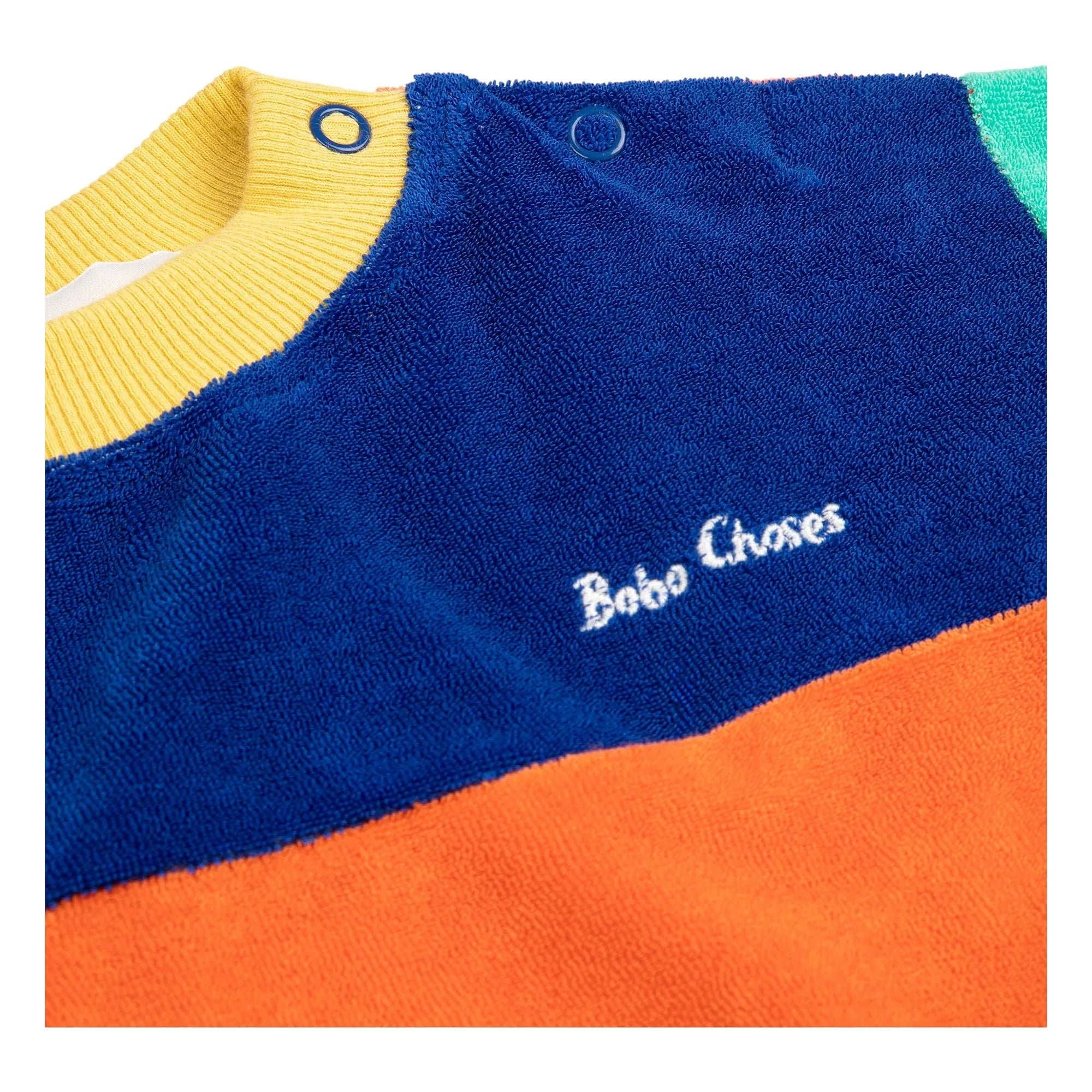 Bobo Choses - Sudadera de Bebé de Algodón Orgánico con Bloques de Color | Naranja