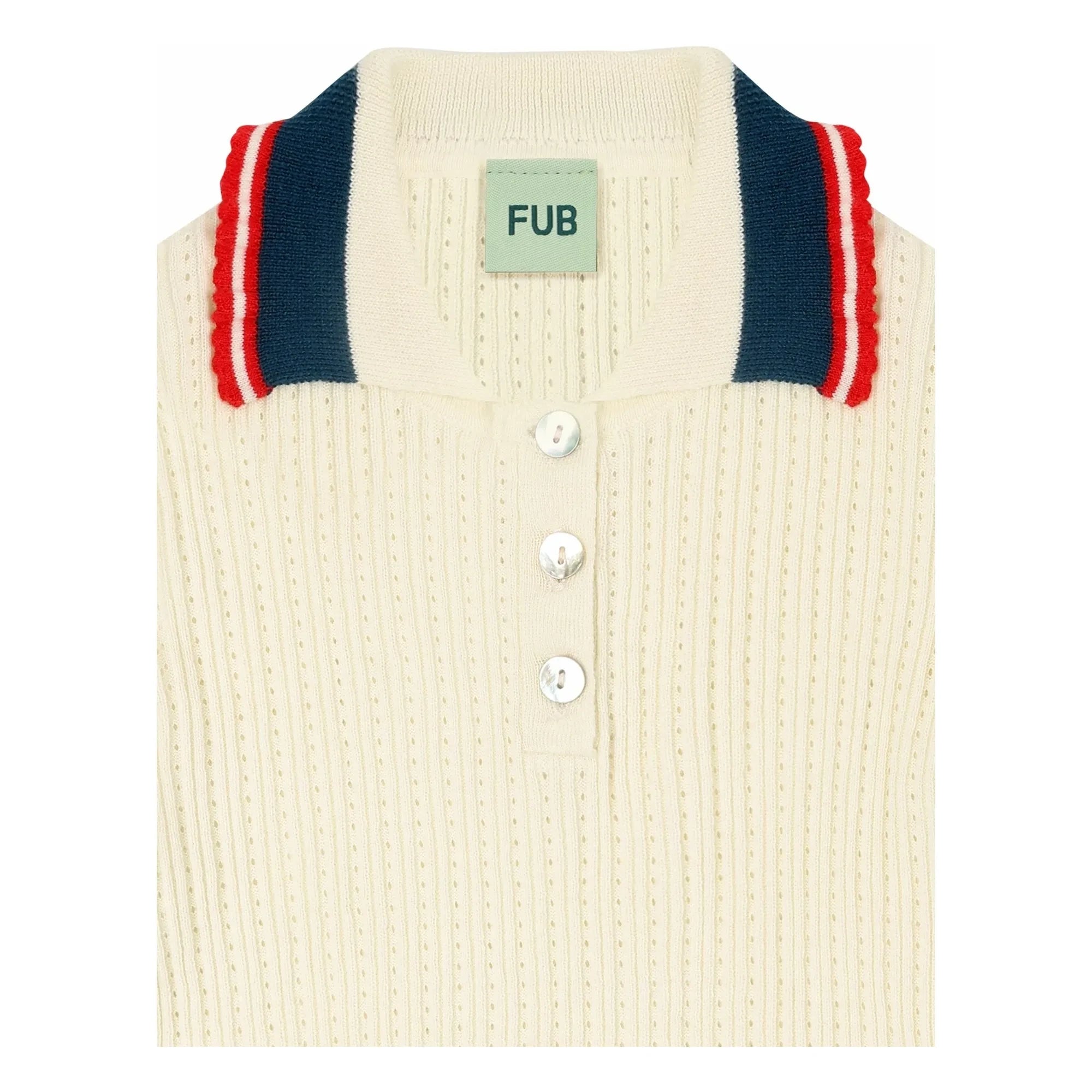 FUB - Polo Pointelle de punto de algodón orgánico | Crudo