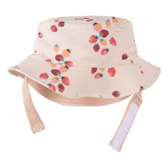 Petit Lem - Sombrero de fresa con protección UV de doble cara, fibras recicladas texturizadas | Rosa