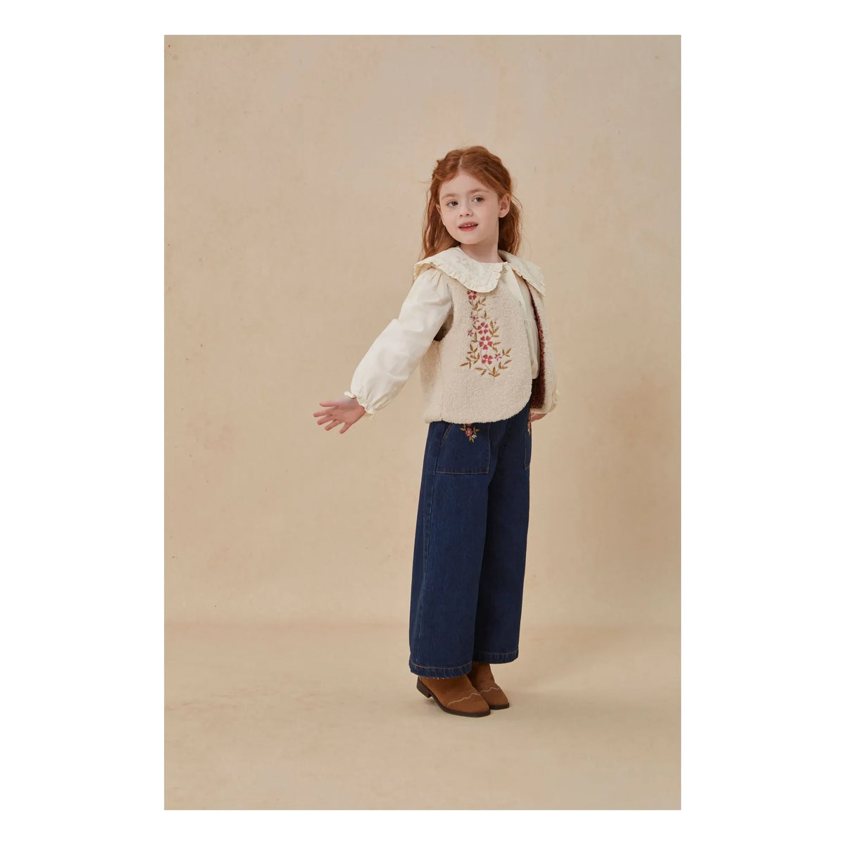 C'era Una Volta - Jeans con Bolsillos y Bordados Kona | Azul
